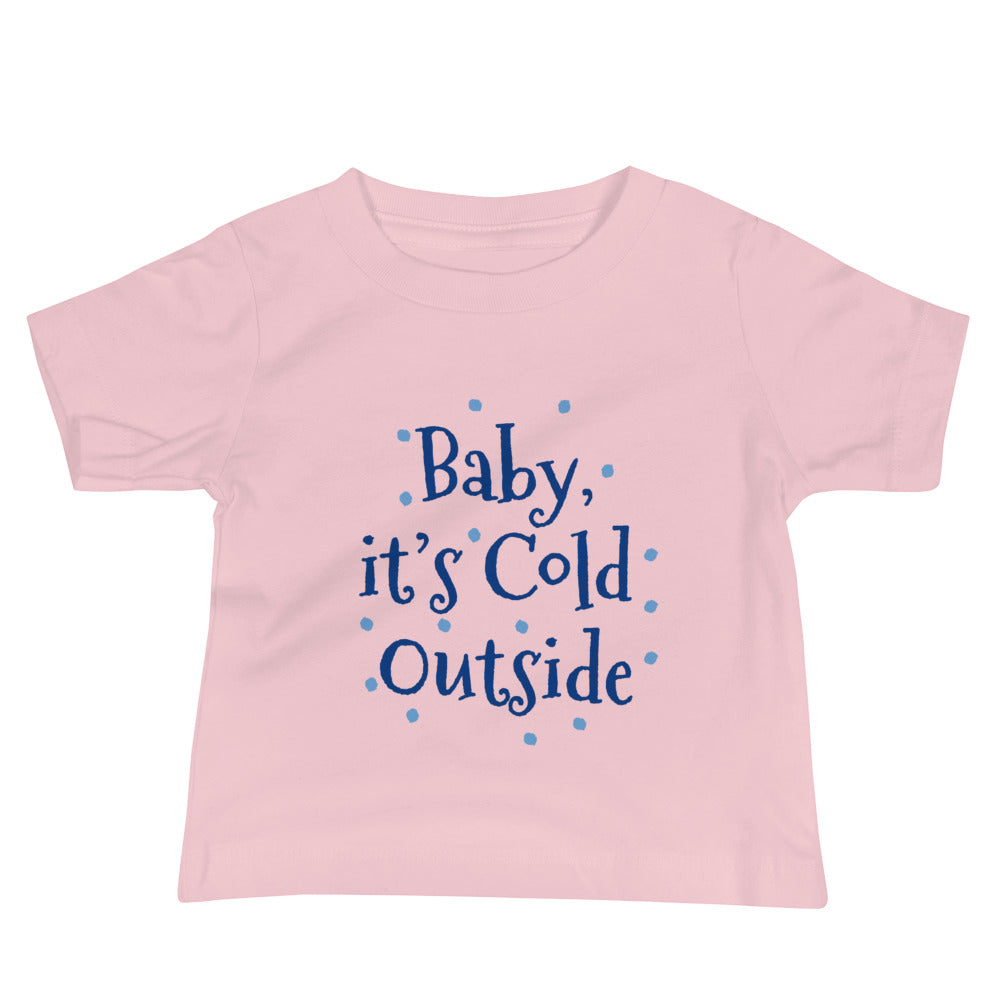 'Cold Outside' Baby Jersey Short Sleeve Tee (Print-Front and Back)