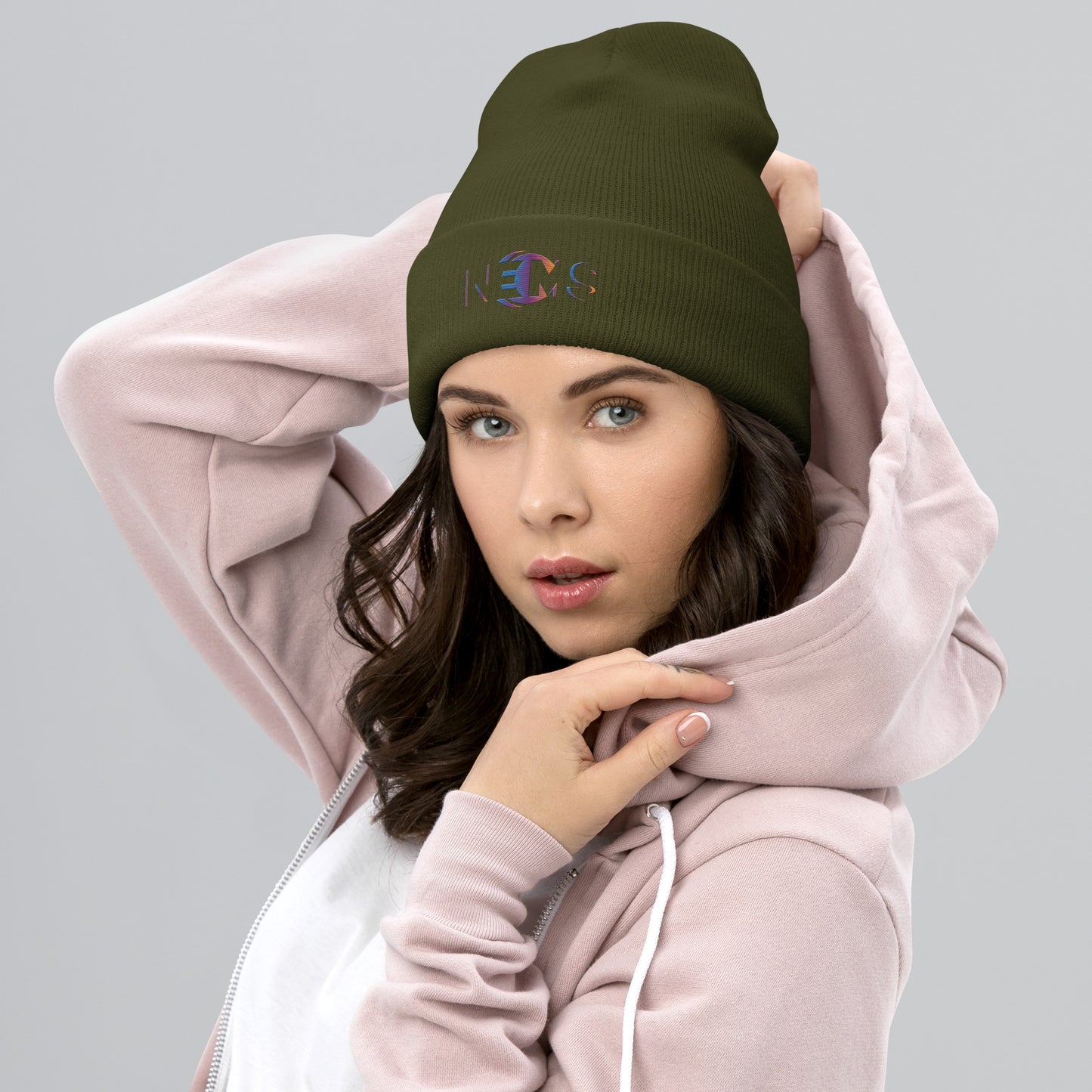 Design Your Own Cuffed Beanie - Multi Color Embroider