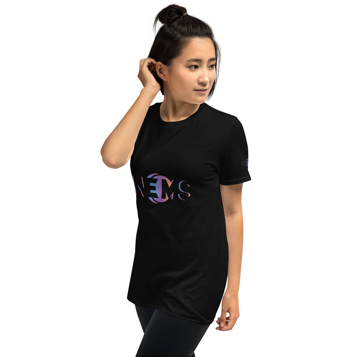 Design Your Own Short-Sleeve Ladies T-Shirt (GTG Print: Front, Back & left sleeve)