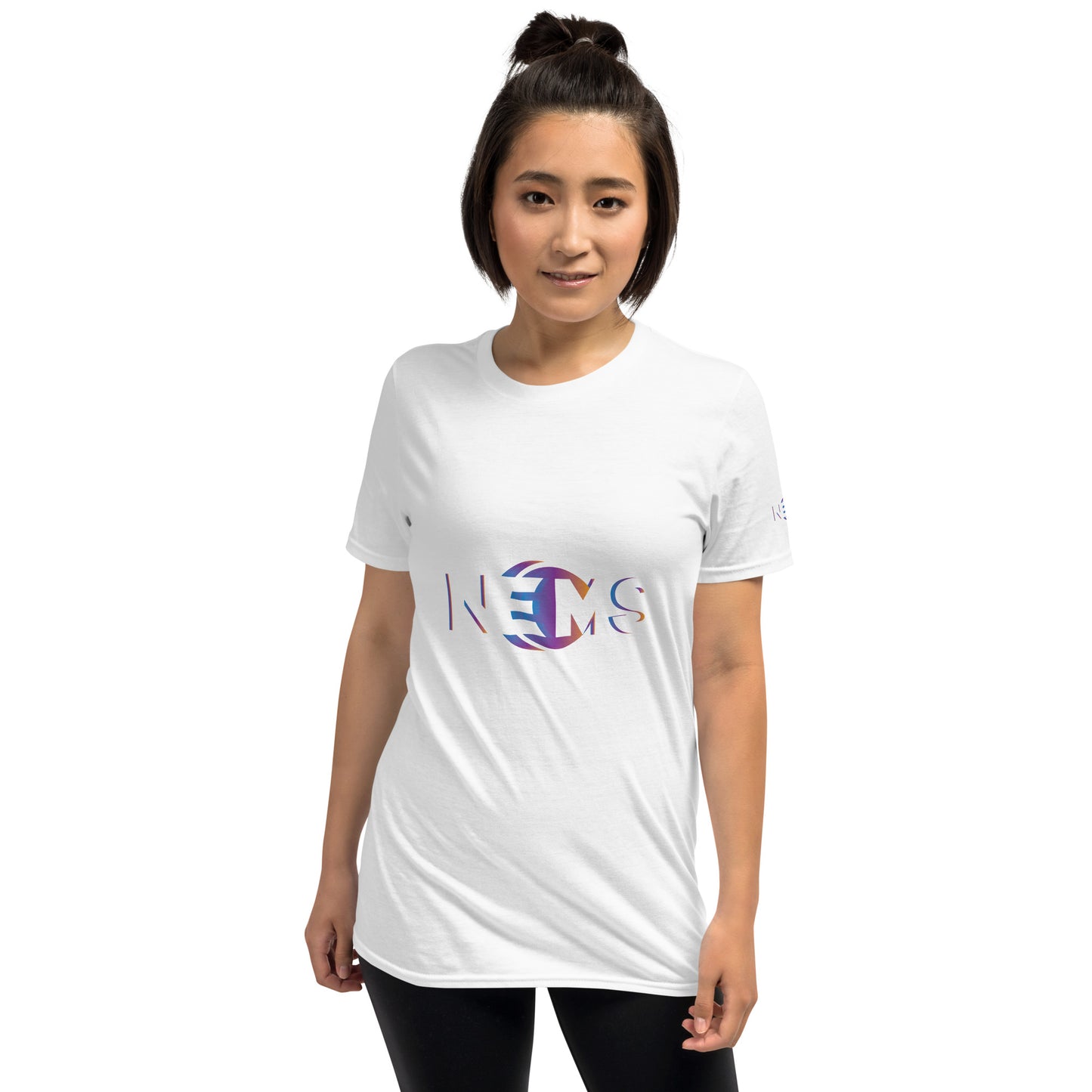 Design Your Own Short-Sleeve Ladies T-Shirt (GTG Print: Front, Back & left sleeve)