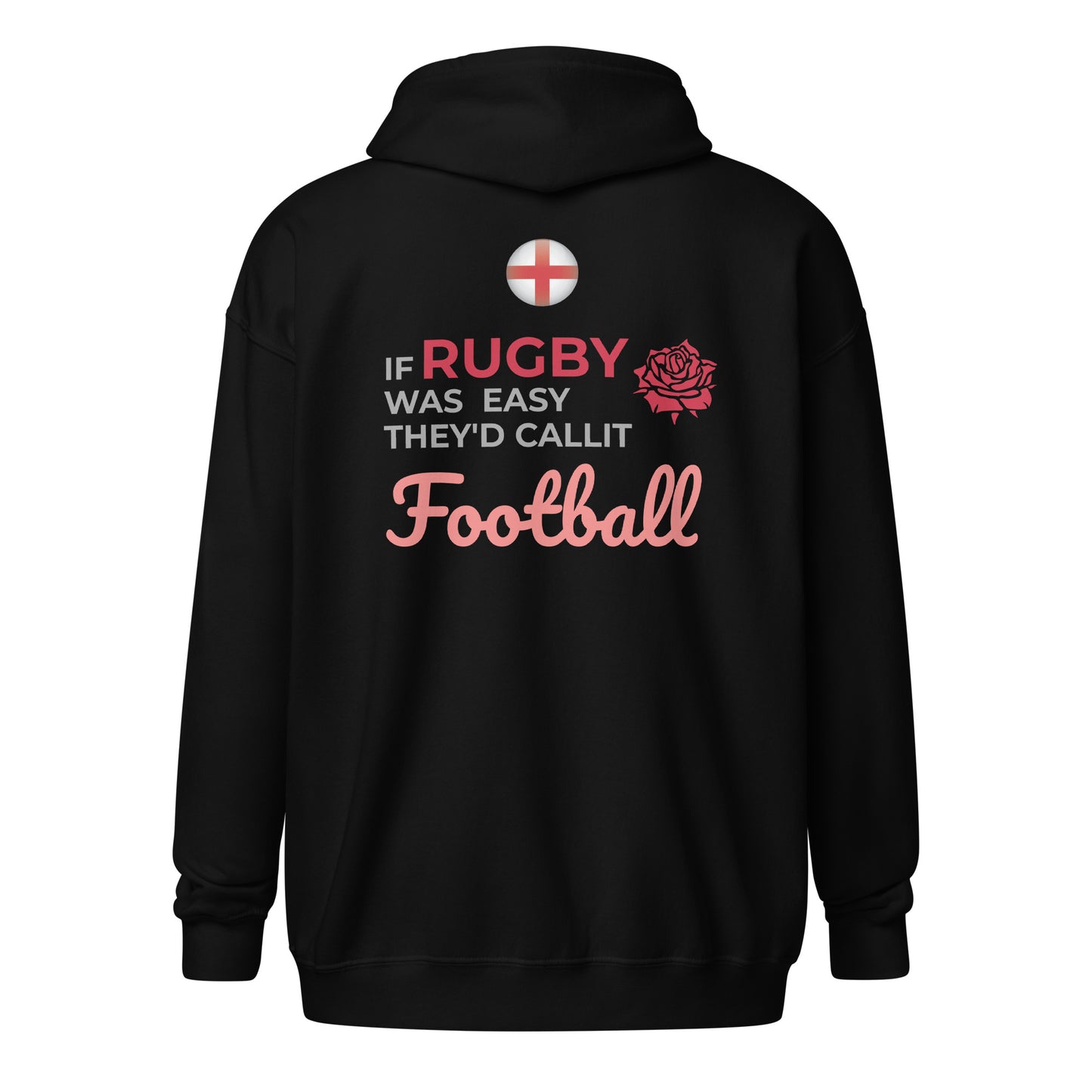 Unisex heavy blend zip hoodie - England Rugby 2023