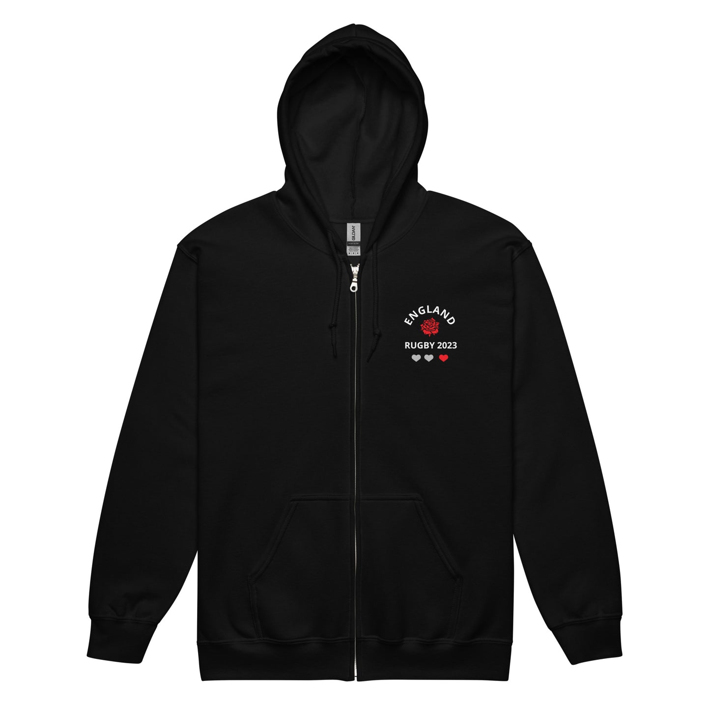 Unisex heavy blend zip hoodie - England Rugby 2023