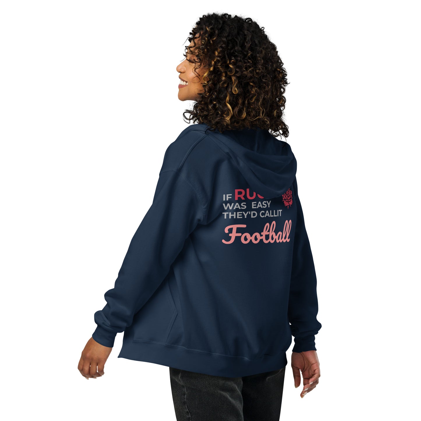 Unisex heavy blend zip hoodie - England Rugby 2023