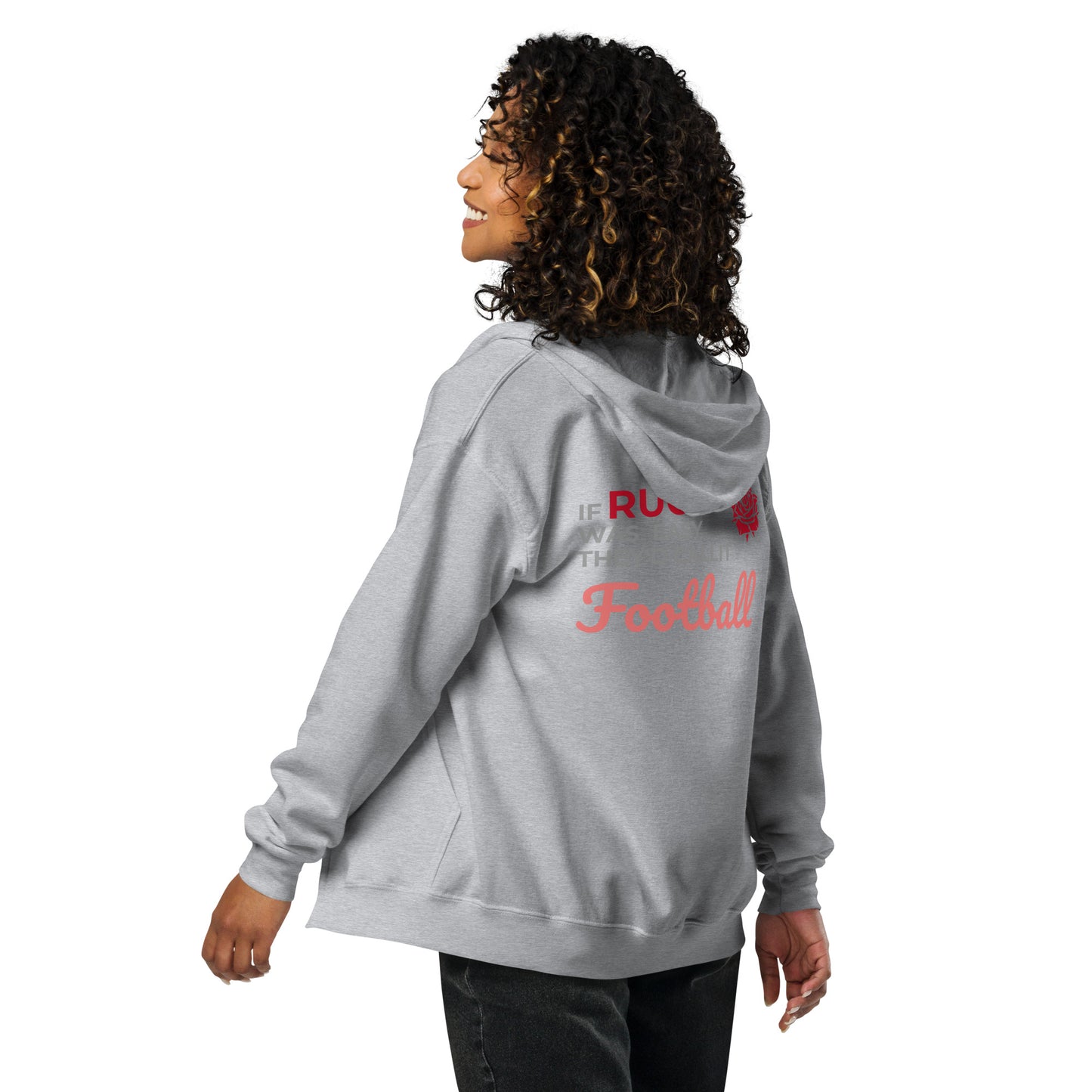 Unisex heavy blend zip hoodie - England Rugby 2023