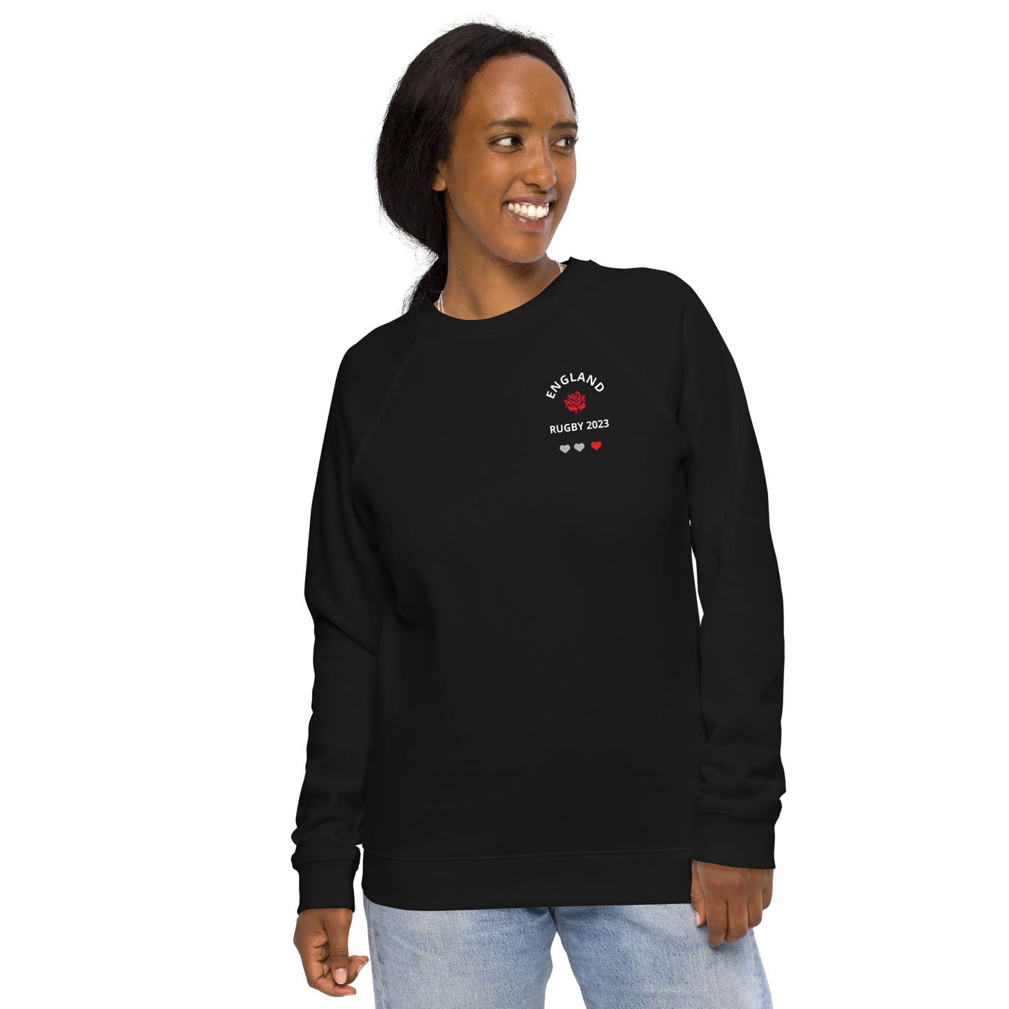 Unisex organic raglan sweatshirt - England Rugby 2023