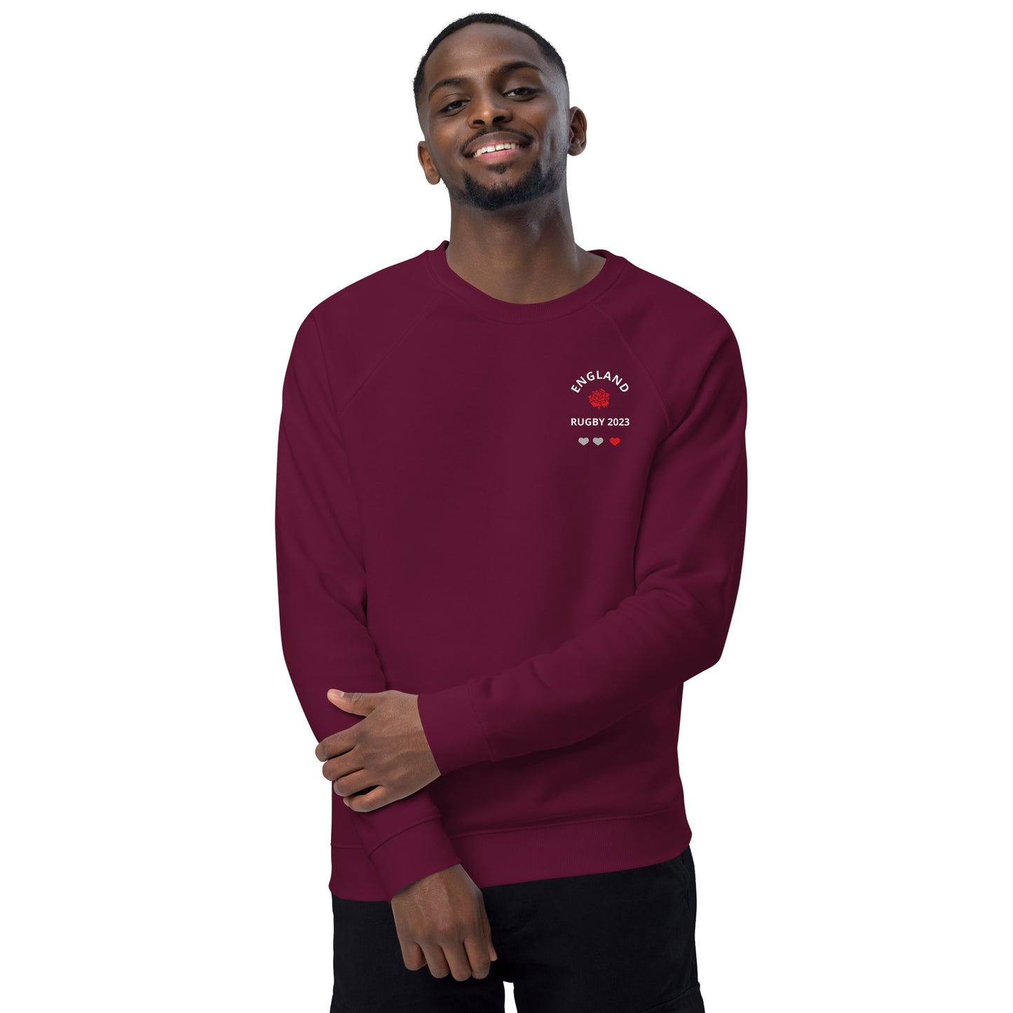 Unisex organic raglan sweatshirt - England Rugby 2023