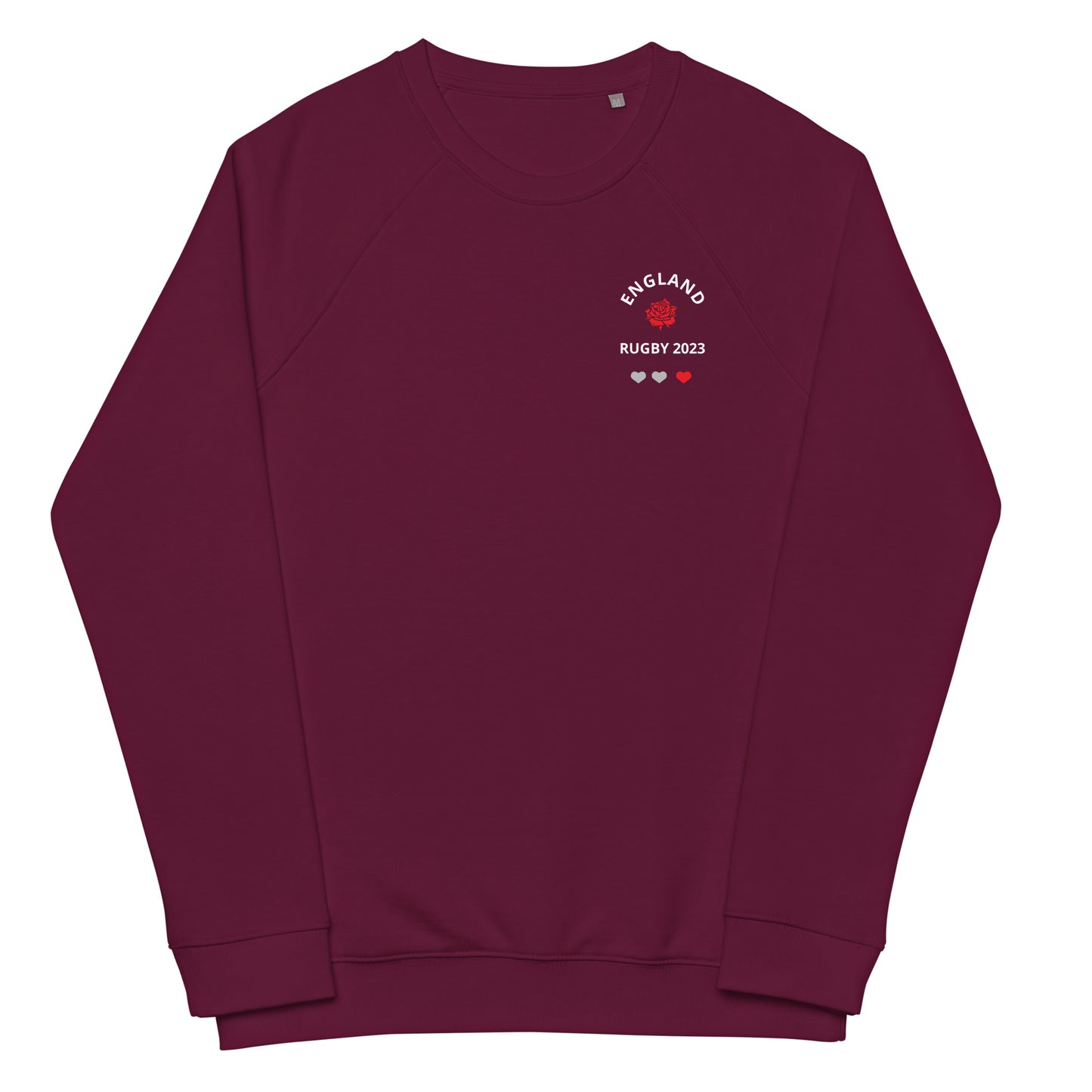 Unisex organic raglan sweatshirt - England Rugby 2023