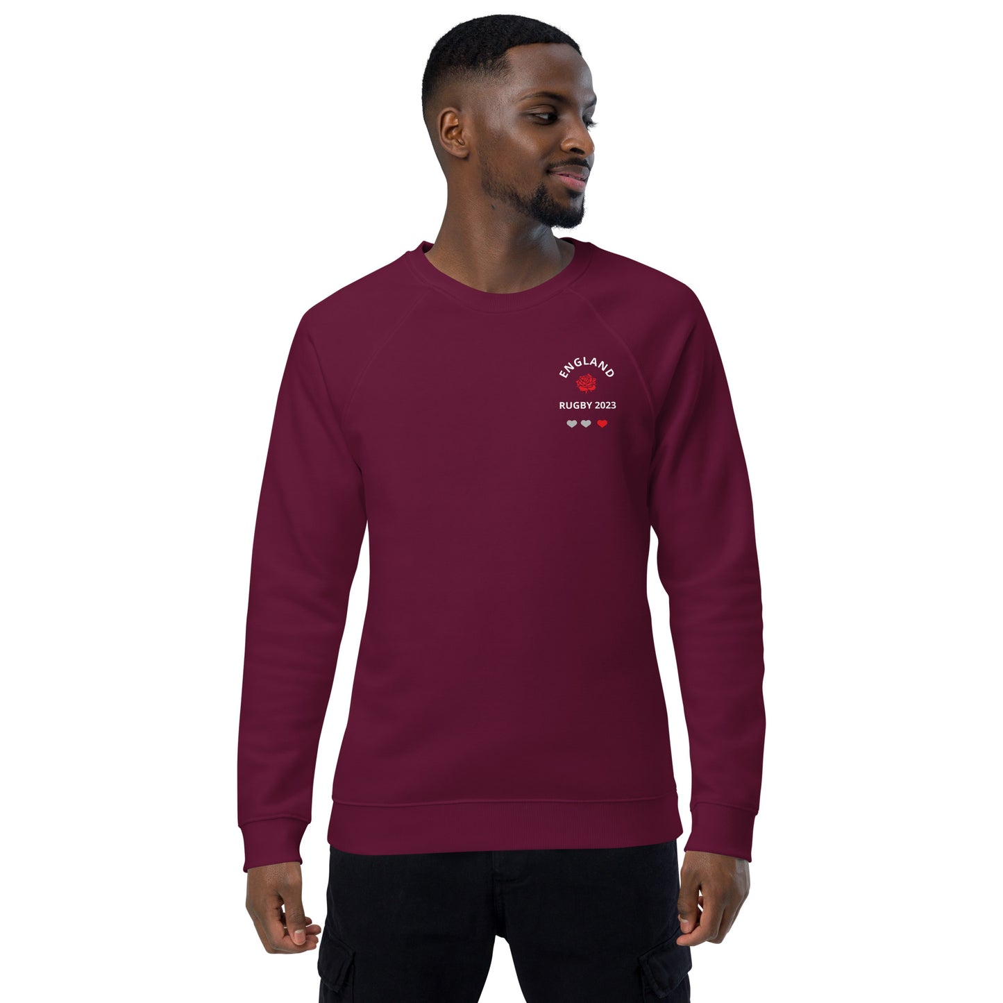 Unisex organic raglan sweatshirt - England Rugby 2023