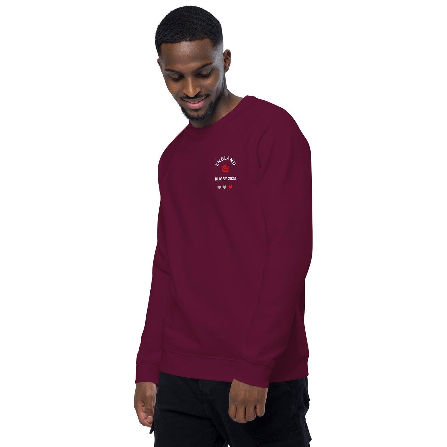 Unisex organic raglan sweatshirt - England Rugby 2023