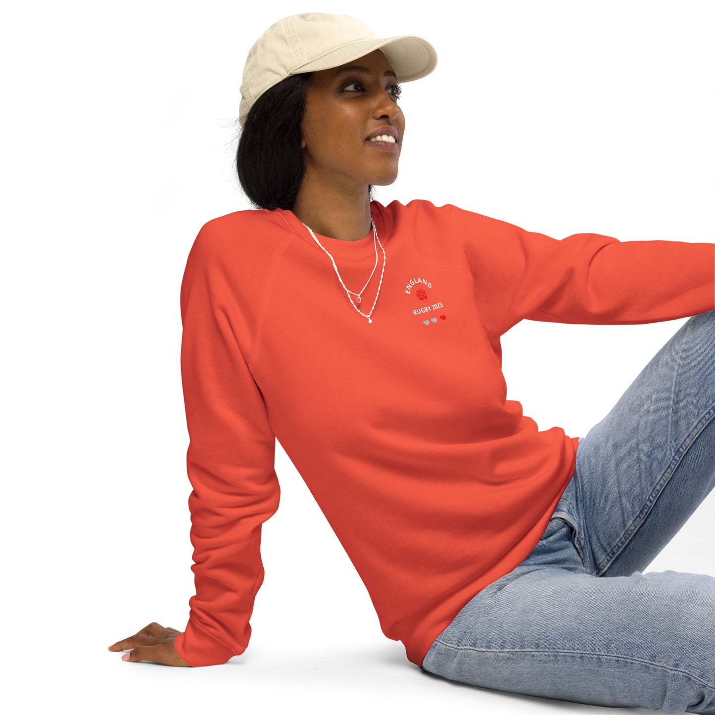 Unisex organic raglan sweatshirt - England Rugby 2023