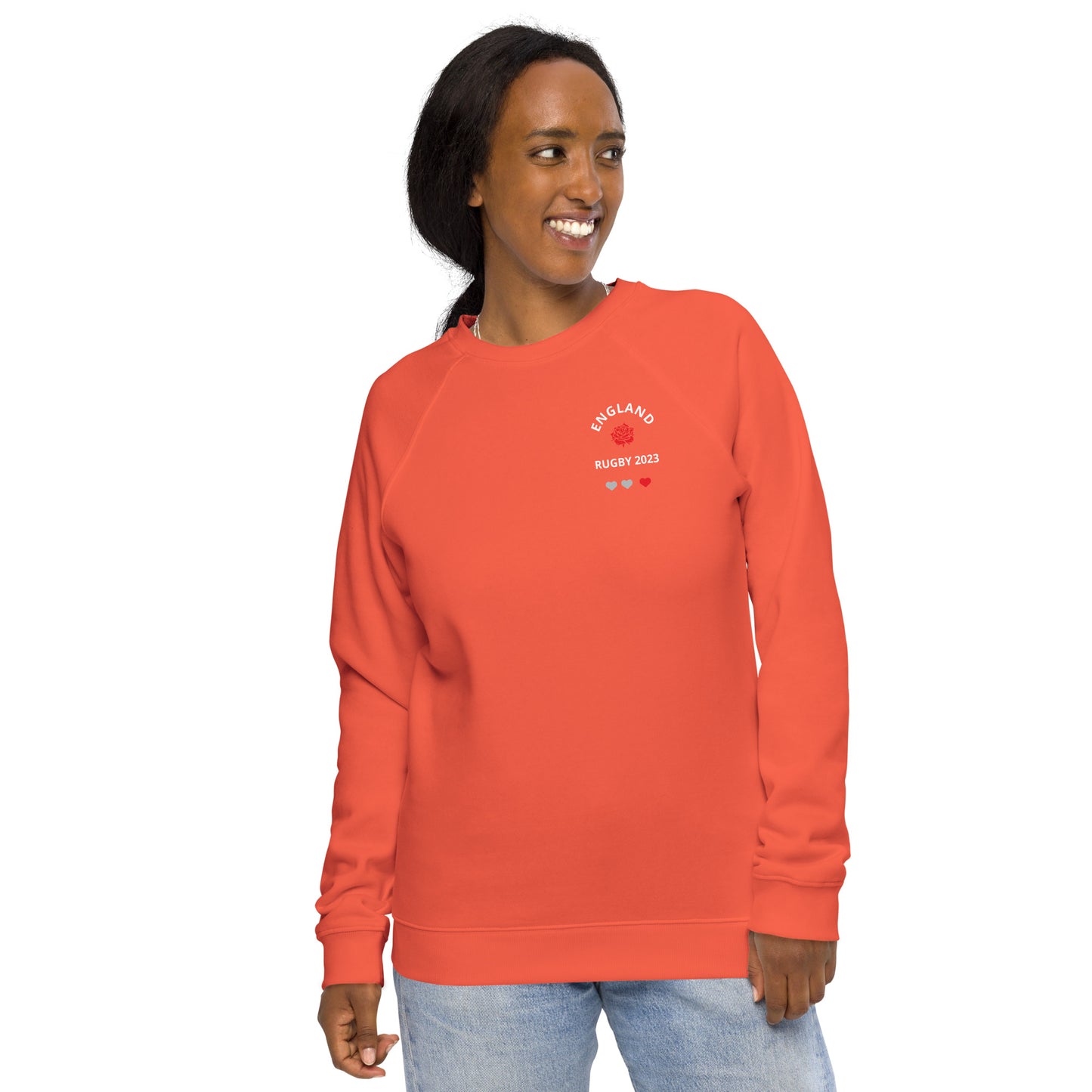 Unisex organic raglan sweatshirt - England Rugby 2023