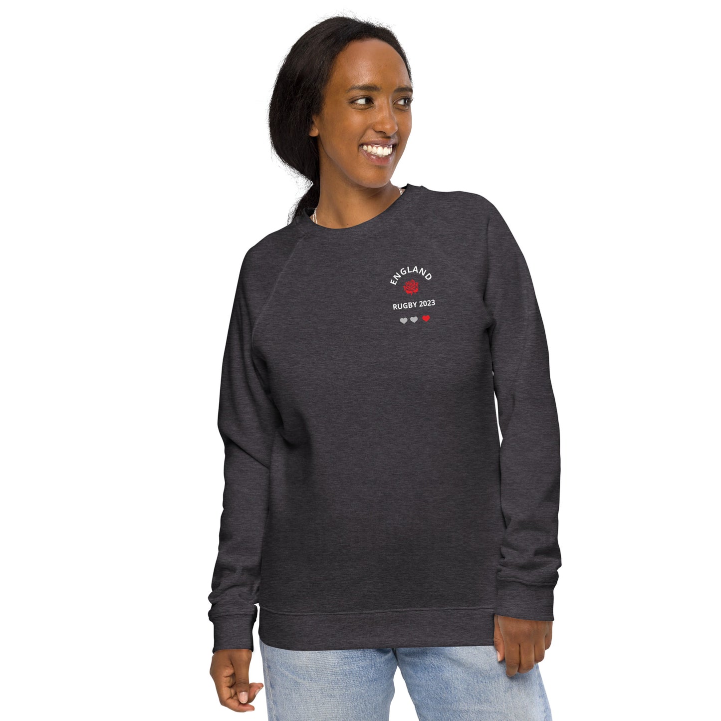 Unisex organic raglan sweatshirt - England Rugby 2023