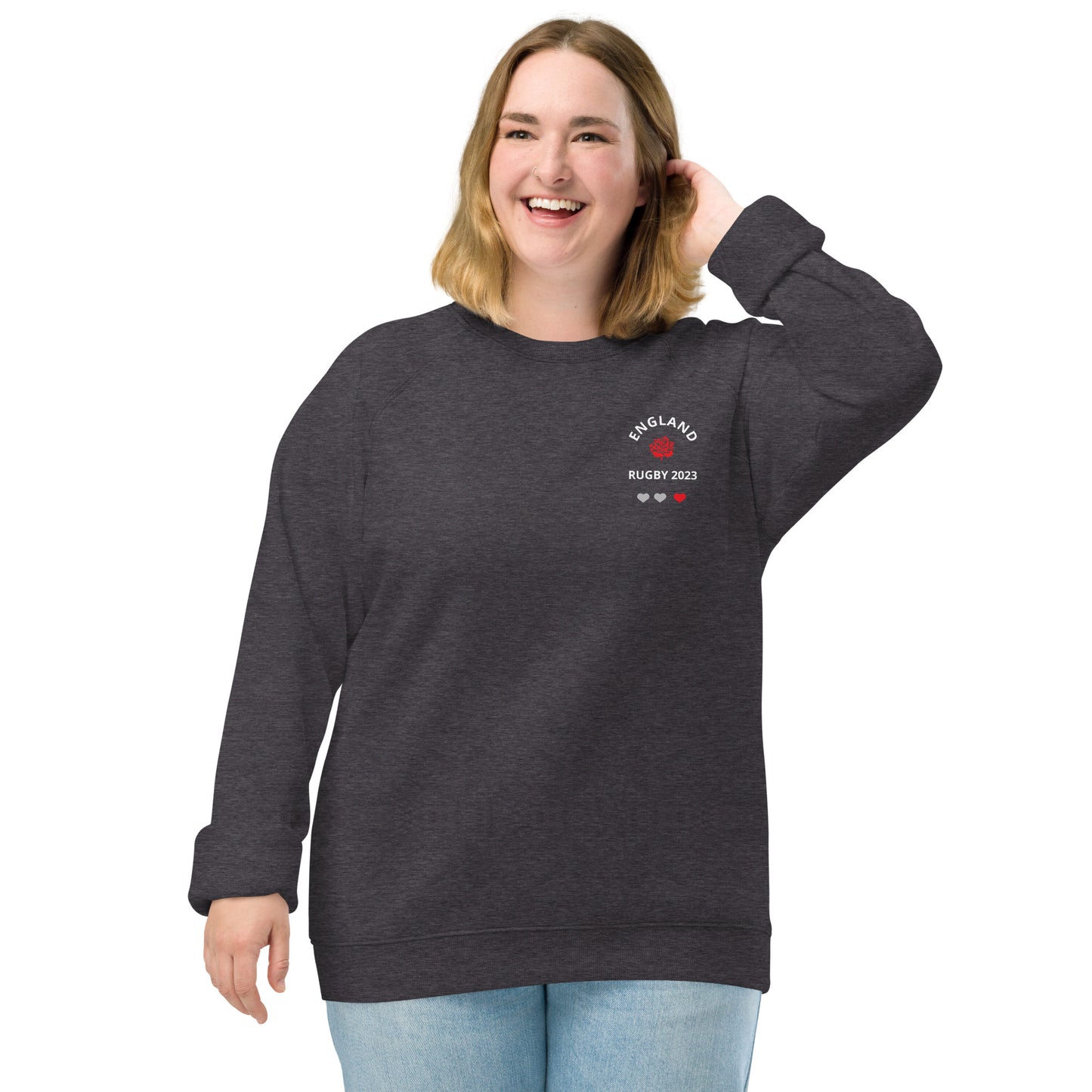 Unisex organic raglan sweatshirt - England Rugby 2023